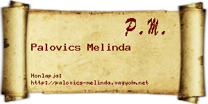 Palovics Melinda névjegykártya